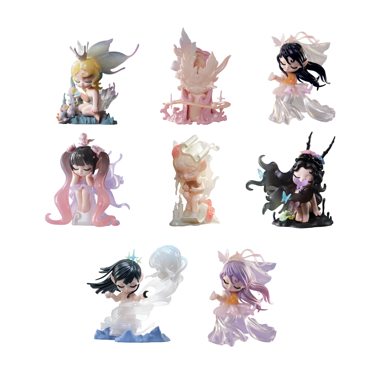 Vollständige Charakterauswahl der SLEEP Fable Series Figurenkollektion von 52TOYS