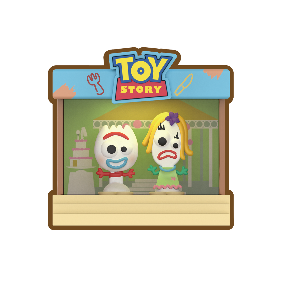 Forky and Karen Beverly craft-room stage figure front view