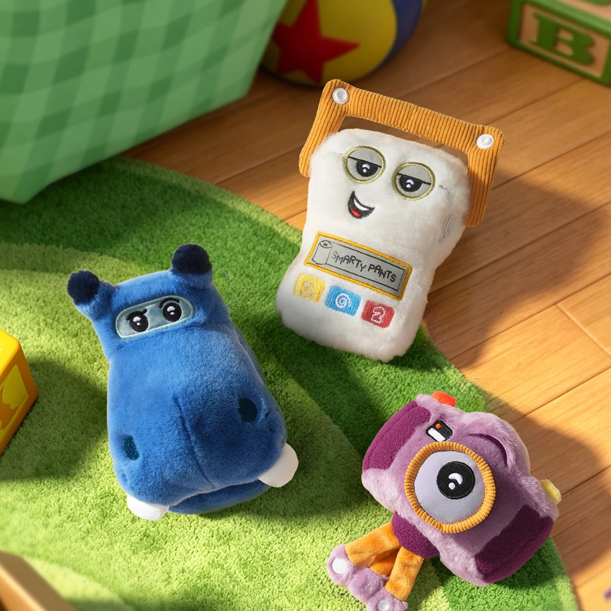 Toy Story Warm Embrace plush characters styled as playful toy friends in a bedroom scene
