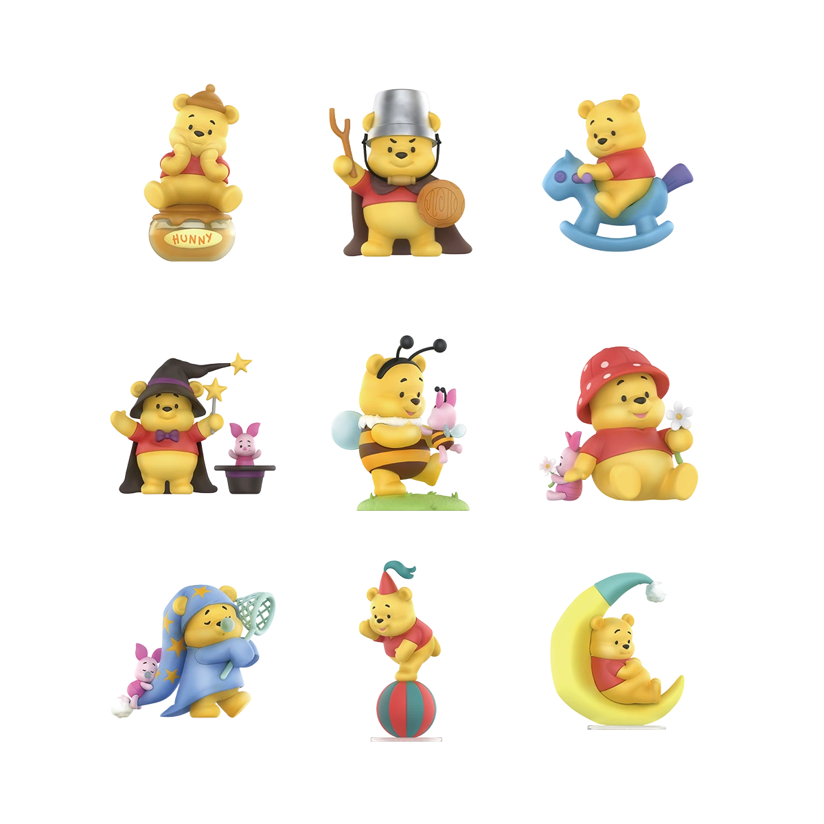 通常8種とシークレット1種を含む「くまのプーさん おとぎ話の世界」フィギュア全ラインナップ