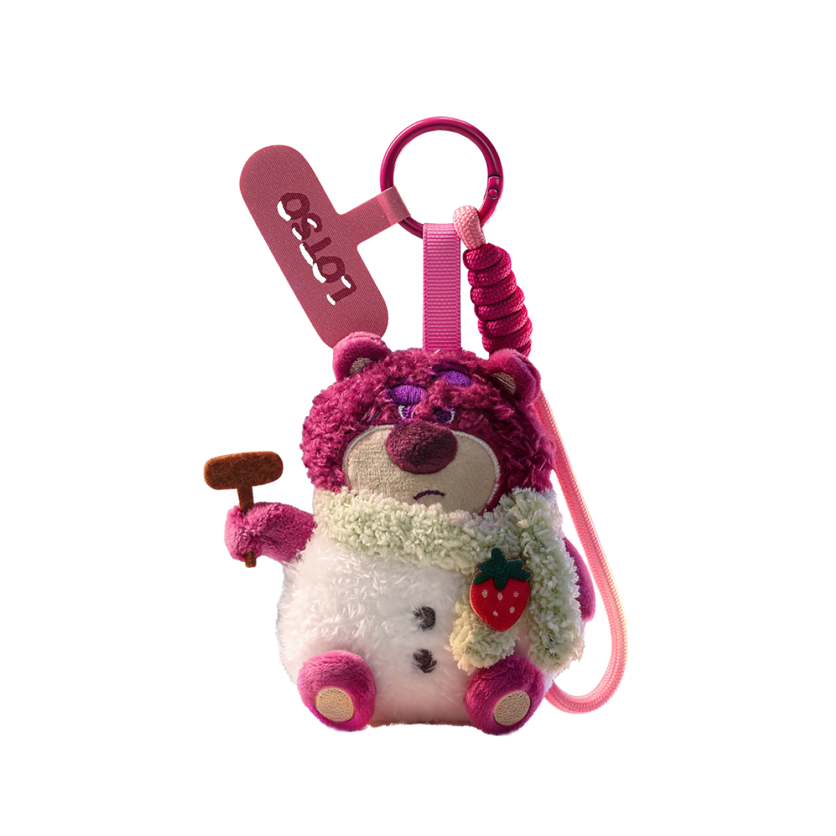 Main product view in brown and pink tones from DISNEY WINTER SNOW GLOBE SERIES - PLUSH PHONE CHARM BLIND BOX by 52TOYS